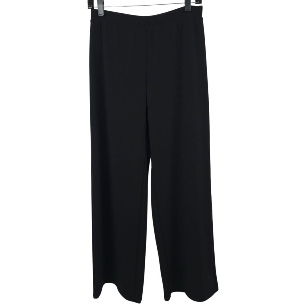 Chicos Pull On Pants Womens 0 US 4/6 Stretch Wide Leg Mid Rise Elastic Waist
